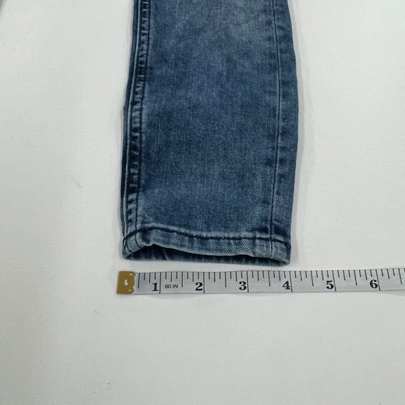 Free People Womens Jeans Size 24 High Rise Busted Knee Skinny Jeans Blue 24 - Picture 8 of 9
